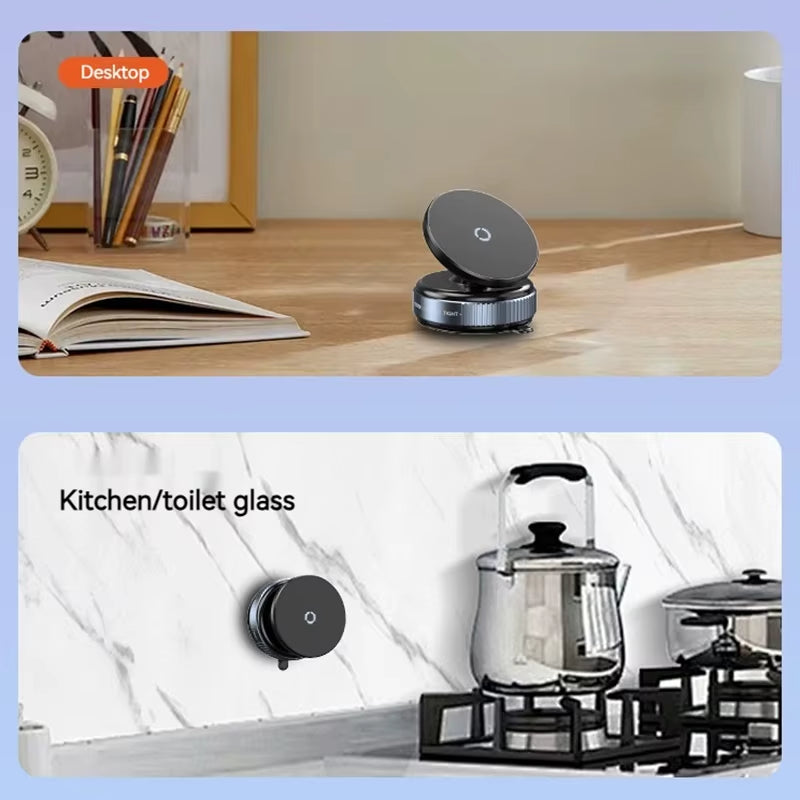 Vacuum Magnetic Car Phone Holder 360° Rotation Suction Cup Kitchen Mirro Gym Bath Shower for Iphone 16 15 14 13 12 11 Pro Max